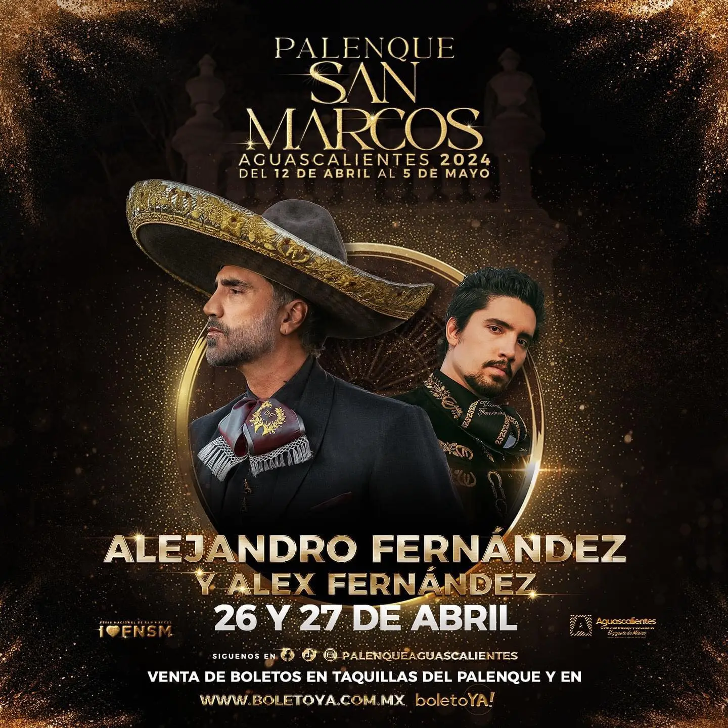 boletos Alejandro Fernandez Palenque Feria San Marcos Aguascalientes 2024