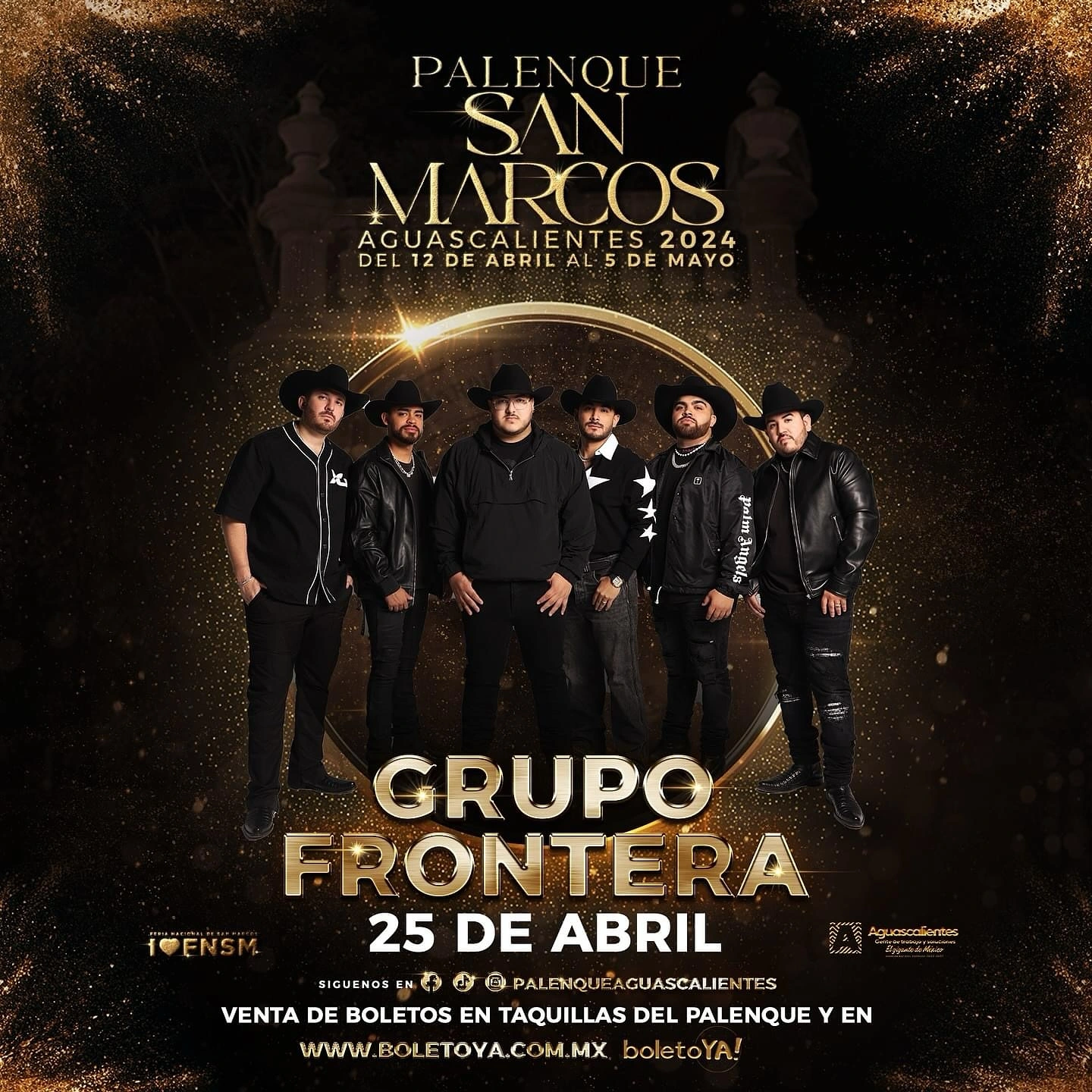boletos Grupo Frontera Palenque Feria San Marcos Aguascalientes 2024