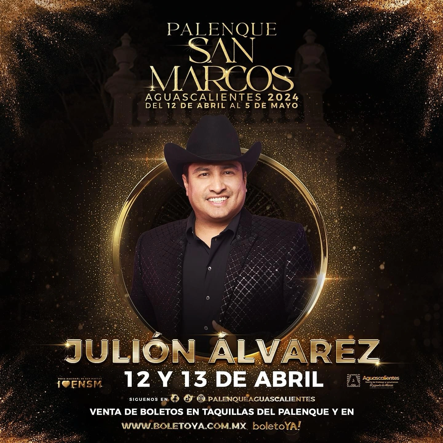 boletos Julión Álvarez Palenque Feria San Marcos Aguascalientes 2024