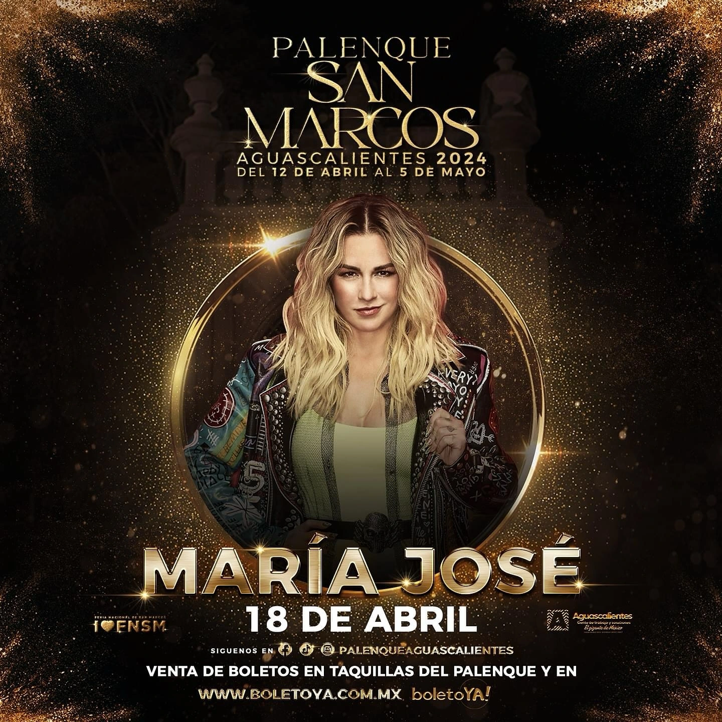 boletos María José Palenque Feria San Marcos Aguascalientes 2024