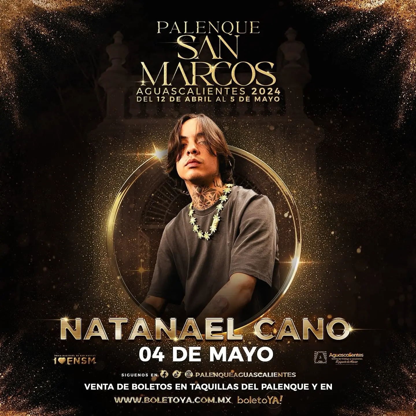 boletos Natanael Cano Palenque Feria San Marcos Aguascalientes 2024