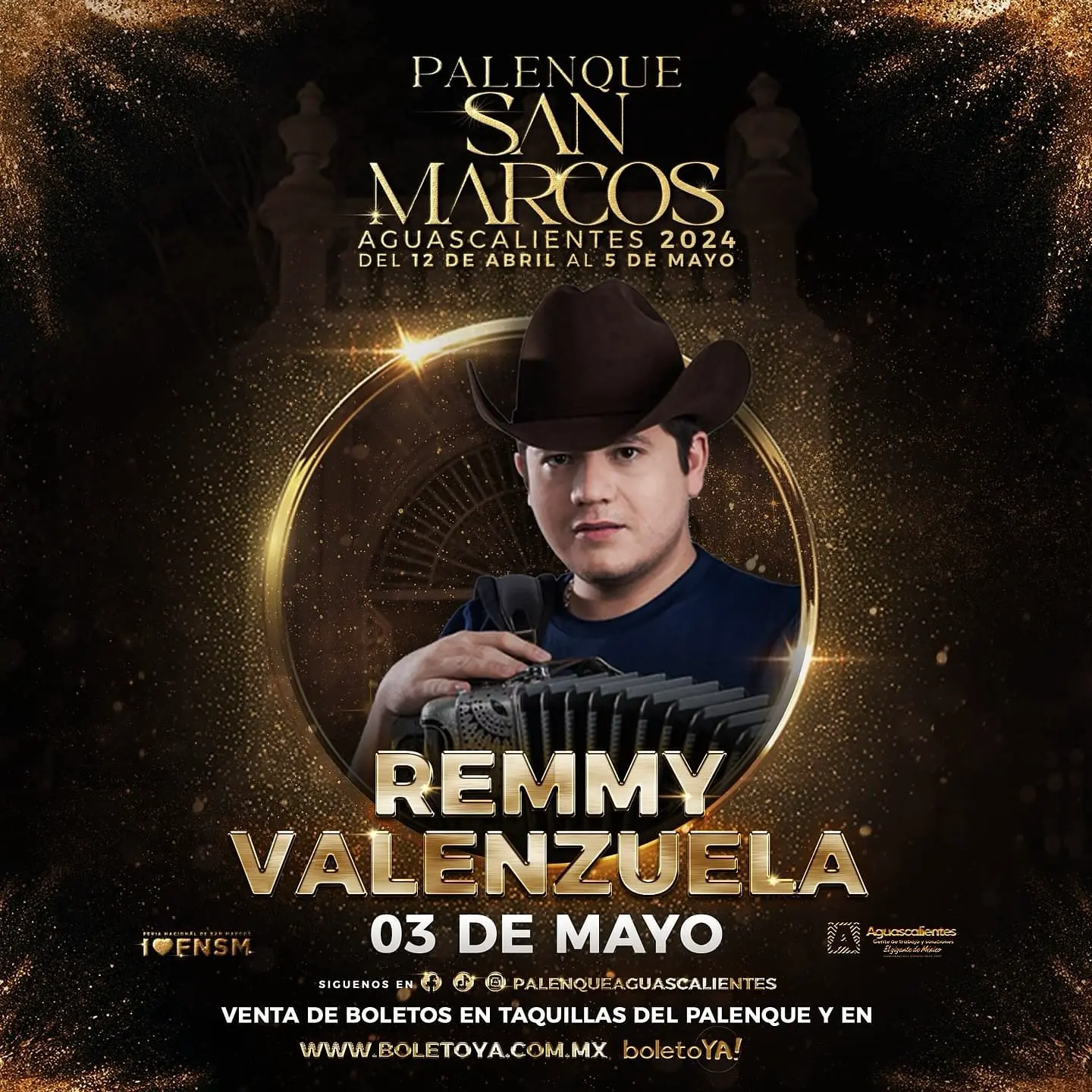 boletos Remmy Valenzuela Palenque Feria San Marcos Aguascalientes 2024