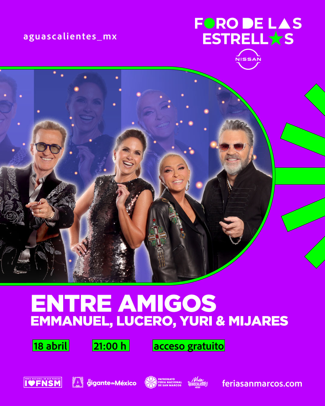 Entre Amigos foro de las estrellas feria de san marcos aguascalientes 2026