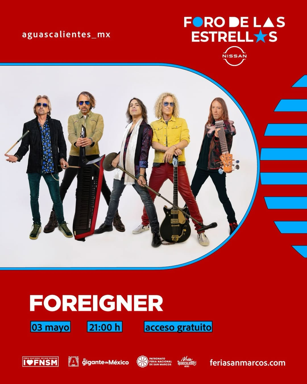 Foreigner foro de las estrellas feria de san marcos aguascalientes 2026