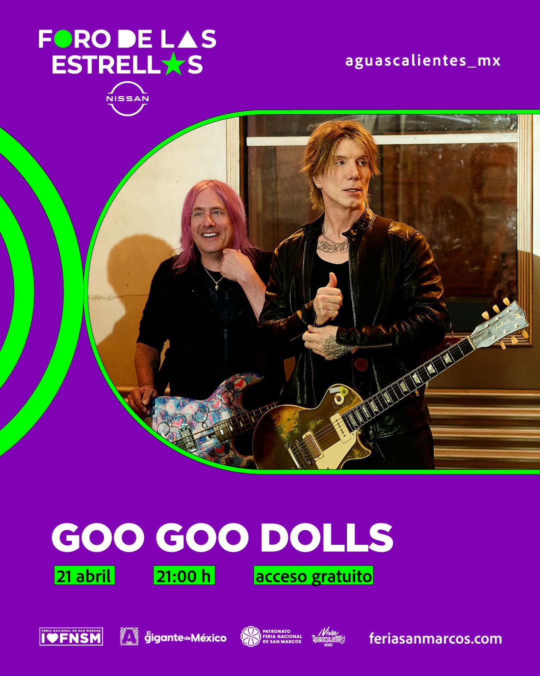Goo Goo Dolls foro de las estrellas feria de san marcos aguascalientes 2026