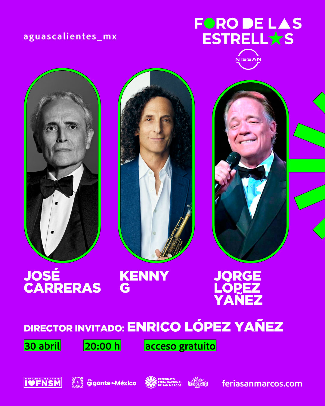 Jose Carreras foro de las estrellas feria de san marcos aguascalientes 2026