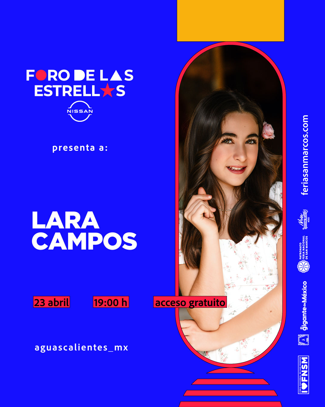 Lara Campos foro de las estrellas feria de san marcos aguascalientes 2026