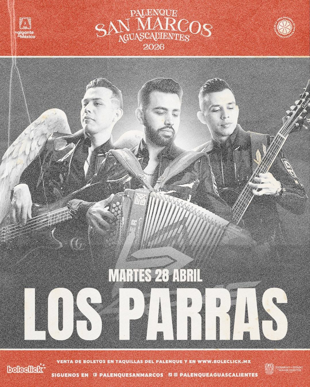 boletos Los Parras palenque feria nacional de san marcos 2026